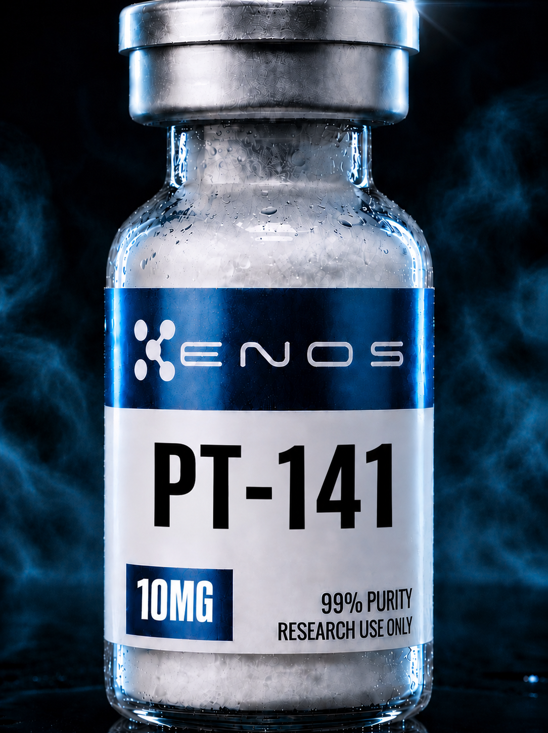 PT-141 10MG (Cyclic α-MSH Analog) research vial, ENOS Labs USA