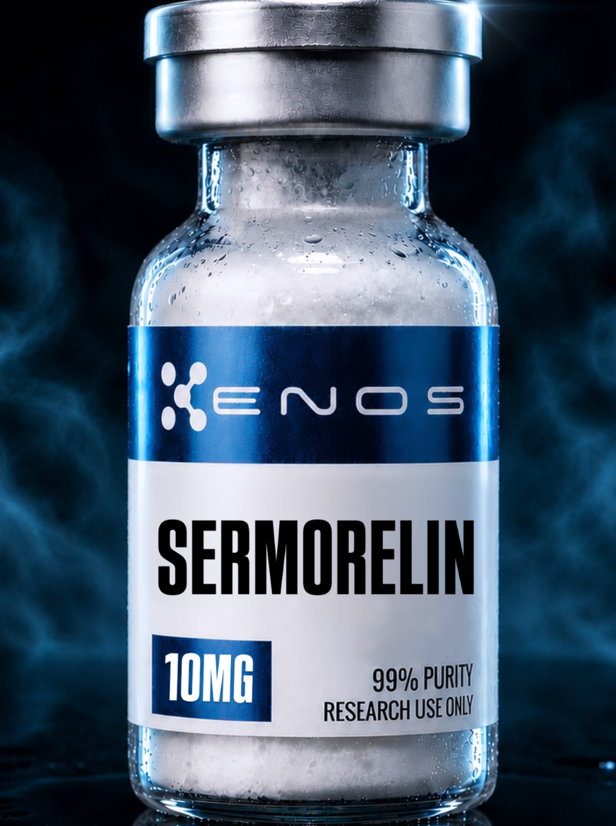 Sermorelin 10MG research vial, ENOS Labs USA